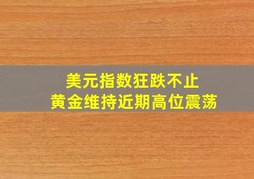 美元指数狂跌不止 黄金维持近期高位震荡